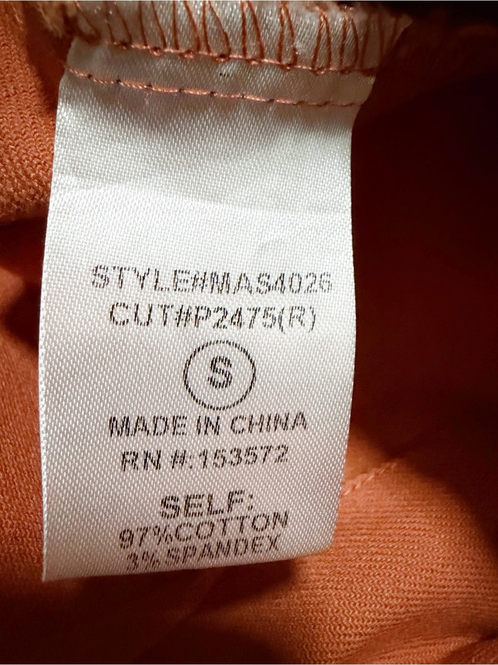 Bohme Rust Burnt Orange Twill Patch Pocket Pencil Skirt - Picture 7 of 8
